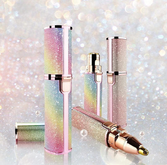 Rechargeable Women's Eyebrows Hair Trimmer with Detachable Head and Rotary Blade